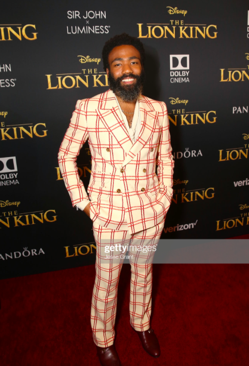Donald Glover attends the World Premiere of Disney's THE LION KING at the Dolby Theatre on July 09, 2019 in Hollywood, California. (Photo by Jesse Grant:Getty Images for Disney) copy