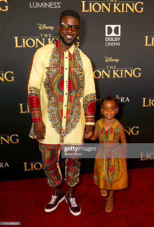 Lance Gross (L) and Berkeley Brynn Gross attend the World Premiere of Disney's THE LION KING at the Dolby Theatre on July 09, 2019 in Hollywood, California. (Photo by Jesse Grant:Getty Images for Disney)