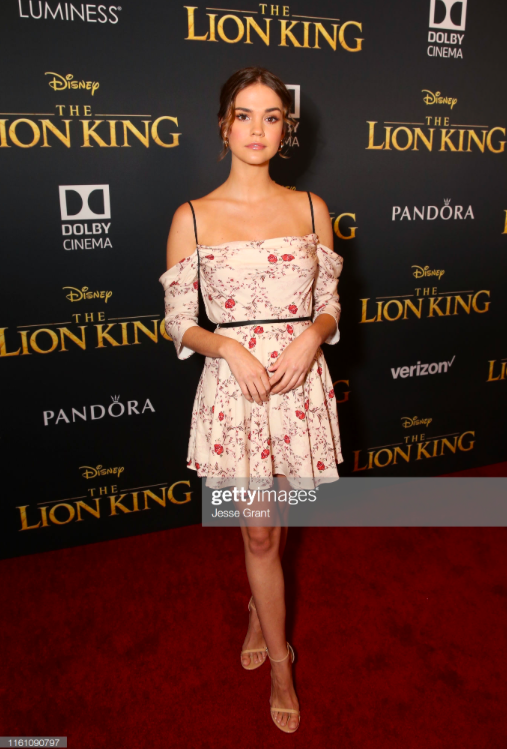 Maia Mitchell attends the World Premiere of Disney's THE LION KING at the Dolby Theatre on July 09, 2019 in Hollywood, California. (Photo by Jesse Grant:Getty Images for Disney)