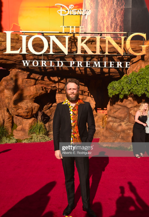Seth Rogen attends the World Premiere of Disney's THE LION KING at the Dolby Theatre on July 09, 2019 in Hollywood, California. (Photo by Alberto E. Rodriguez:Getty Images for Disney)