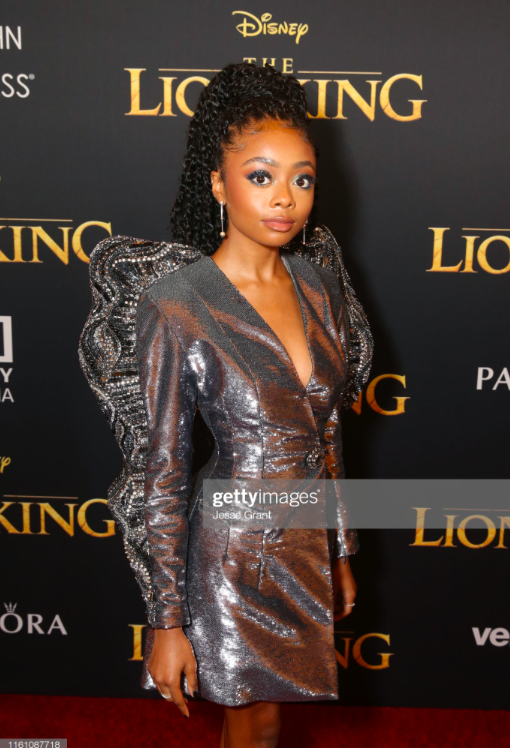 Skai Jackson attends the World Premiere of Disney's THE LION KING at the Dolby Theatre on July 09, 2019 in Hollywood, California. (Photo by Jesse Grant:Getty Images for Disney)